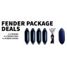 Majoni Boat Fender - 4 pack package - fender, lines and covers - SIZE 2