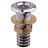 Guidi Chrome Thru-Hull Connection With Hose Adaptor 3 in