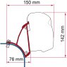 Fiamma F43 Bracket for VW T5/T6 Transporter Lift Roof LHD - Deep Black