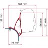 Fiamma F45 Bracket for VW T5/T6 Transporter Lift Roof LHD - Deep Black