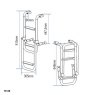 Lalizas Foldable Ladder, 1+2 steps, Inox 316, L810xW280mm