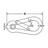 TCS Chandlery Spring Hook Eyelet A4