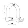 TCS Chandlery WIDE DSHACKLE A4