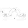 TCS Chandlery Wire Eye Lacing Straps - 316 / A4 Stainless Steel