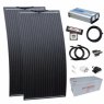 Photonic Universe 2kW complete dual battery van conversion kit with 2 x 160W black semi-flexible sol