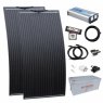 Photonic Universe 3kW complete dual battery van conversion kit with 2 x 160W black semi-flexible sol