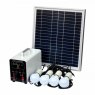 Photonic Universe 15W Off-Grid Solar Lighting System with 4 LED Lights, Solar Panel and Battery