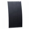 Photonic Universe 100W black semi-flexible fibreglass solar panel with round rear junction box and 3