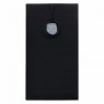 Photonic Universe 100W black semi-flexible fibreglass solar panel with round rear junction box and 3