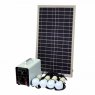 Photonic Universe 25W Off-Grid Solar Lighting System with 4 LED Lights, Solar Panel and Battery
