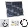 Photonic Universe 30W 12V solar charging kit with 5A solar charge controller and battery cables with