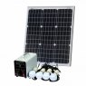 Photonic Universe Off-Grid Solar Lighting System with 50W solar panel, 4 LED Lights, Solar Charge Co