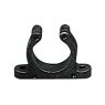 Plastic Support Clip, Screwed, Ø40mm, Black
