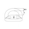 Wichard Wichard Forged 6 mm Double Folding Pad eye