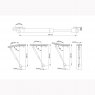 REJS Gas Strut Lid Stay Cabinet Door hinge Soft Open/Close 50Nm