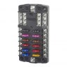 Blue Sea Systems Fuse Block STBlade 12circ w/gnd