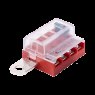 Blue Sea Systems Fuse Block STBlade 4circ w/gnd/cvr