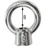 Stainless steel eye nut 6mm thread 16mm eye