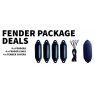 TCS Chandlery Boat Fender package deal - 4 fenders, lines and covers - SIZE 0
