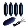 TCS Chandlery Boat Fender package deal - 4 fenders, lines and covers - SIZE 0