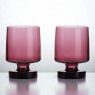 Flamefield  Flamefield 2Pk Tritan Aegean Heavy Base Glass Cheery Red